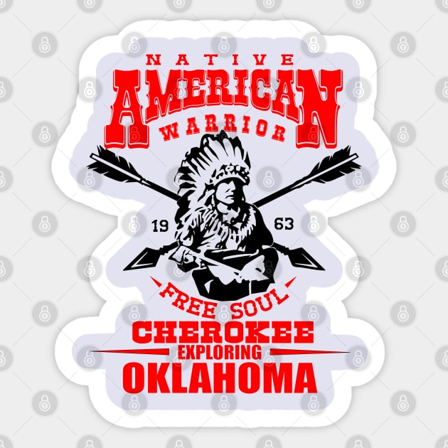 American Warrior Cherokee Nation Sticker by comancha